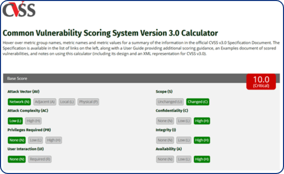 Como escrever um bom relatório de Pentest? - Vulnerabilidade classificada com o CVSS Score